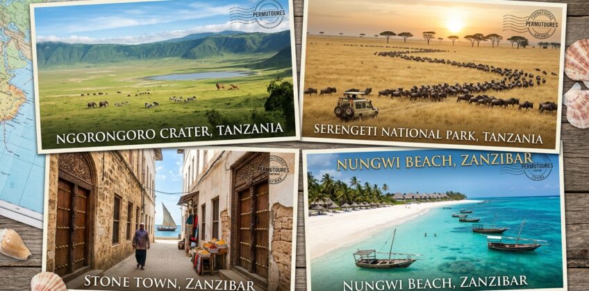8-Day Classic Bush to Beach: Serengeti Wildlife & Zanzibar Paradise Ngorongoro Crater, Serengeti National Park, Stone Town, Nungwi Beach (Zanzibar)